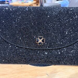 kate spade Black Glitter Clutch